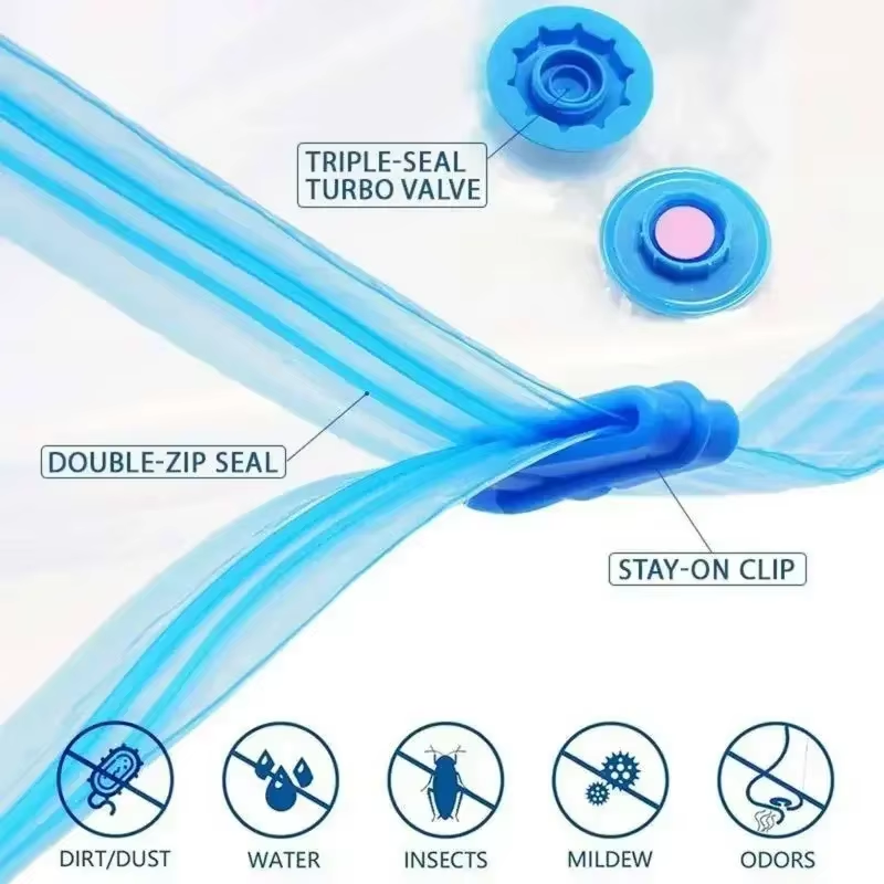 7 Sizes Reusable Vacuum Bags with Electric Pump Vacuum Compression Sealer Bag Mini Vacuum Sealer Machine for Clothes Organizer