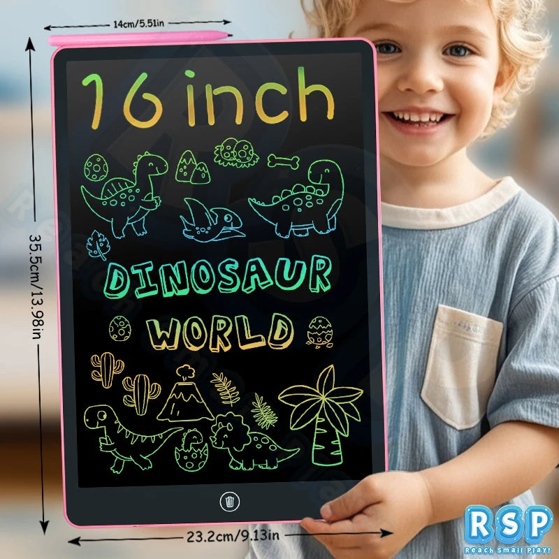 The ultimate mess-free drawing experience. This 16-inch SnapPad is perfect for kids to draw, learn, and play without the need for paper or pens. One-click erase makes it easy to start a new masterpiece instantly