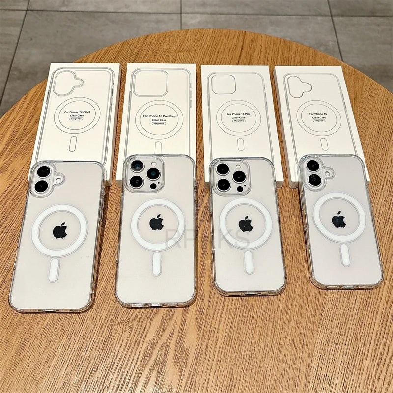 Protect your iPhone with the SnapCase. Crystal clear, scratch-resistant, and fully compatible with all MagSafe chargers and accessories. Sleek protection that never yellows.