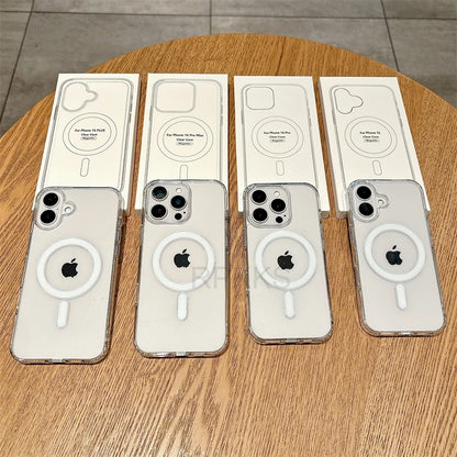 Protect your iPhone with the SnapCase. Crystal clear, scratch-resistant, and fully compatible with all MagSafe chargers and accessories. Sleek protection that never yellows.
