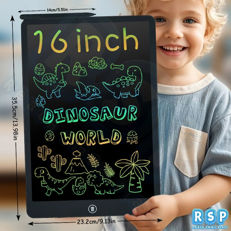 The ultimate mess-free drawing experience. This 16-inch SnapPad is perfect for kids to draw, learn, and play without the need for paper or pens. One-click erase makes it easy to start a new masterpiece instantly