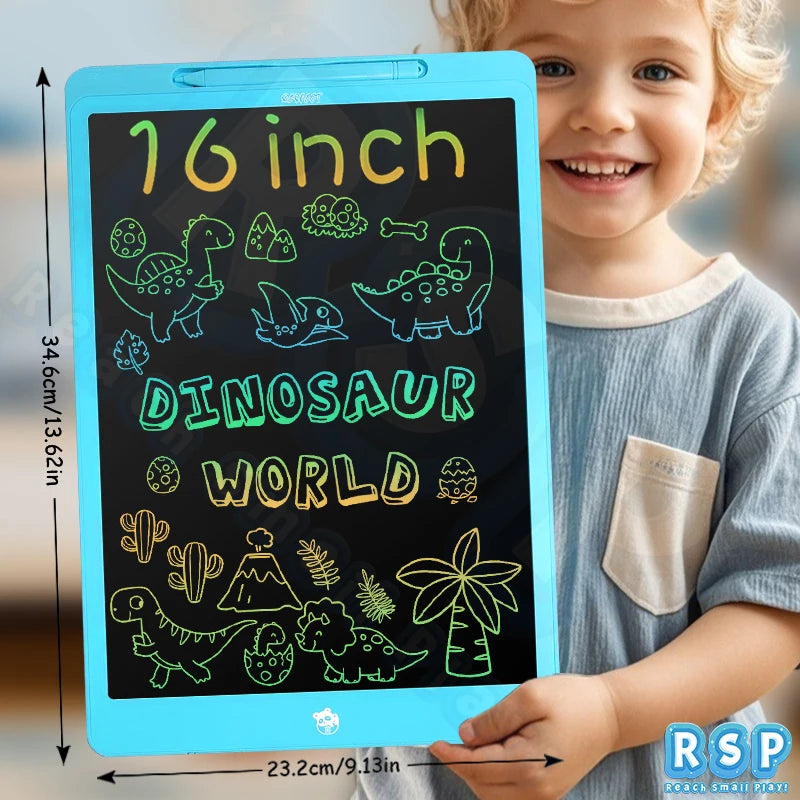 The ultimate mess-free drawing experience. This 16-inch SnapPad is perfect for kids to draw, learn, and play without the need for paper or pens. One-click erase makes it easy to start a new masterpiece instantly