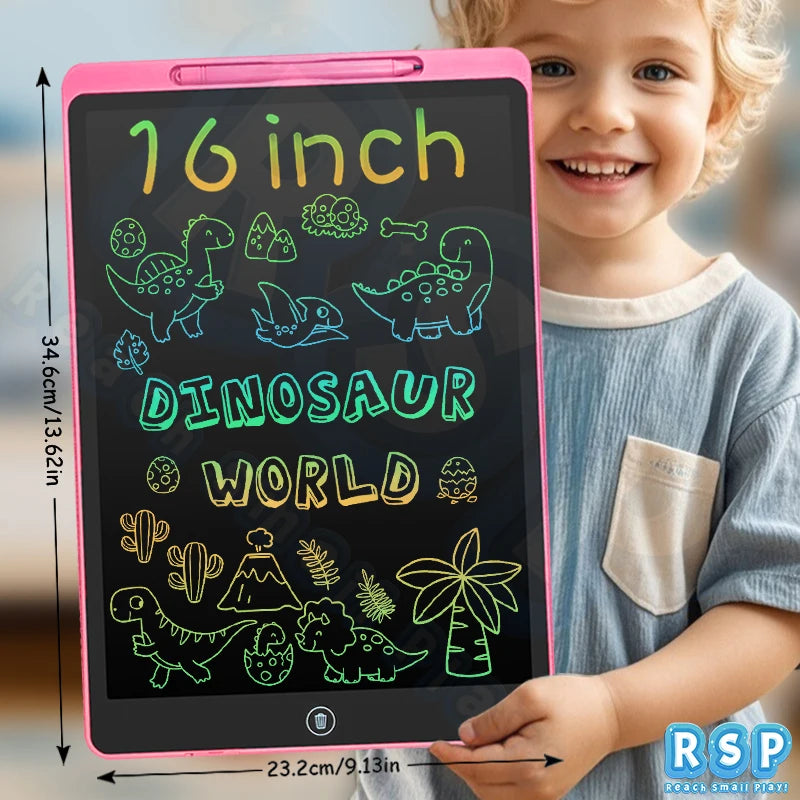 The ultimate mess-free drawing experience. This 16-inch SnapPad is perfect for kids to draw, learn, and play without the need for paper or pens. One-click erase makes it easy to start a new masterpiece instantly