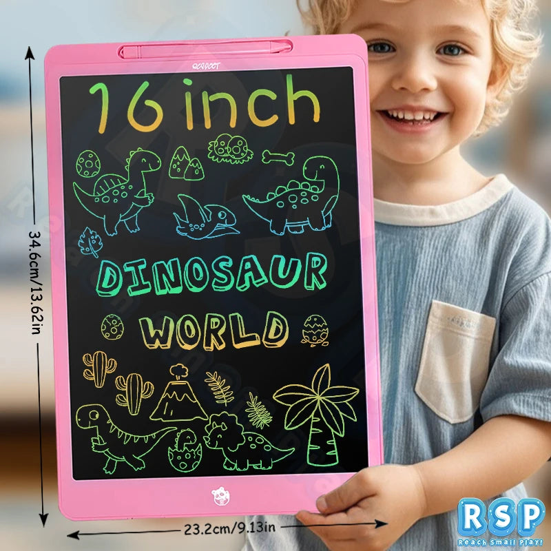 The ultimate mess-free drawing experience. This 16-inch SnapPad is perfect for kids to draw, learn, and play without the need for paper or pens. One-click erase makes it easy to start a new masterpiece instantly
