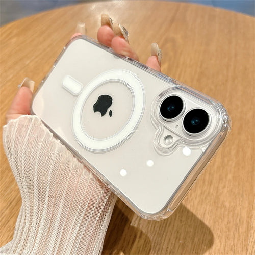 Protect your iPhone with the SnapCase. Crystal clear, scratch-resistant, and fully compatible with all MagSafe chargers and accessories. Sleek protection that never yellows.